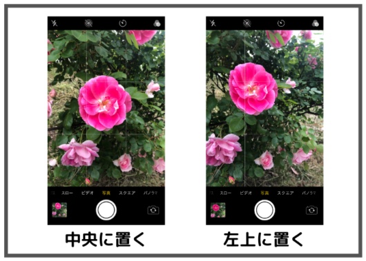 iPhoneのグリッド線